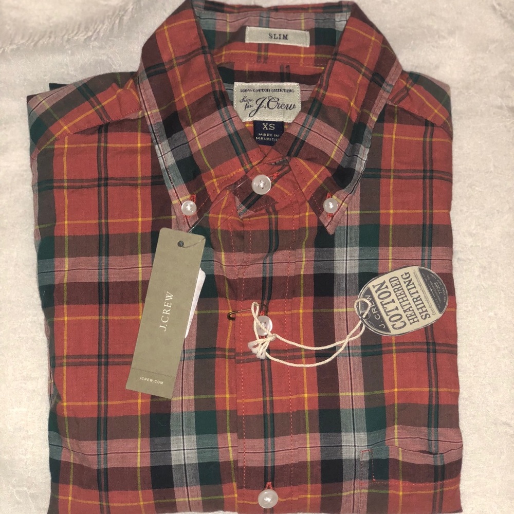 J. Crew plaid shirt 🔴⚫️